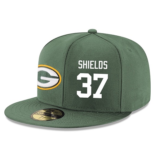 NFL Green Bay Packers #37 Sam Shields Stitched Snapback Adjustable Player Hat - Green/White